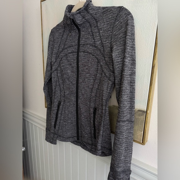 LULULEMON Define Jacket Coco Pique Black White Luon Size 6 - Picture 6 of 9